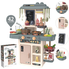 Sound & Light Kitchen Playset for Kids with Cooking Accessories