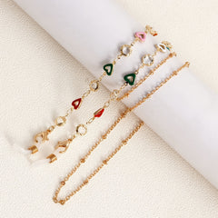 Heart Decor Metal Glasses Chain Eyeglasses Holder Non Slip Accessory