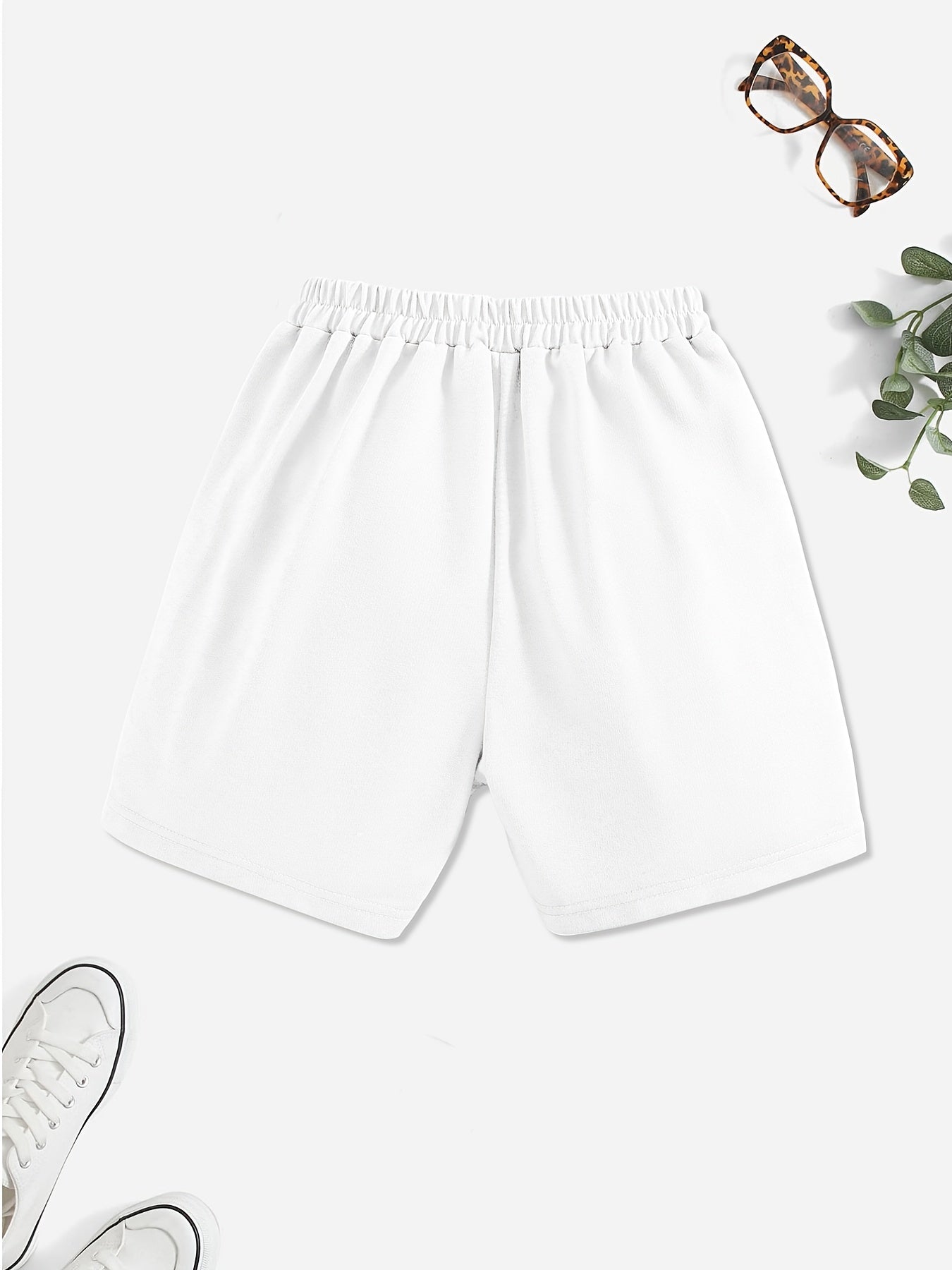 Girls' Casual Heart Graphic Shorts with Pockets