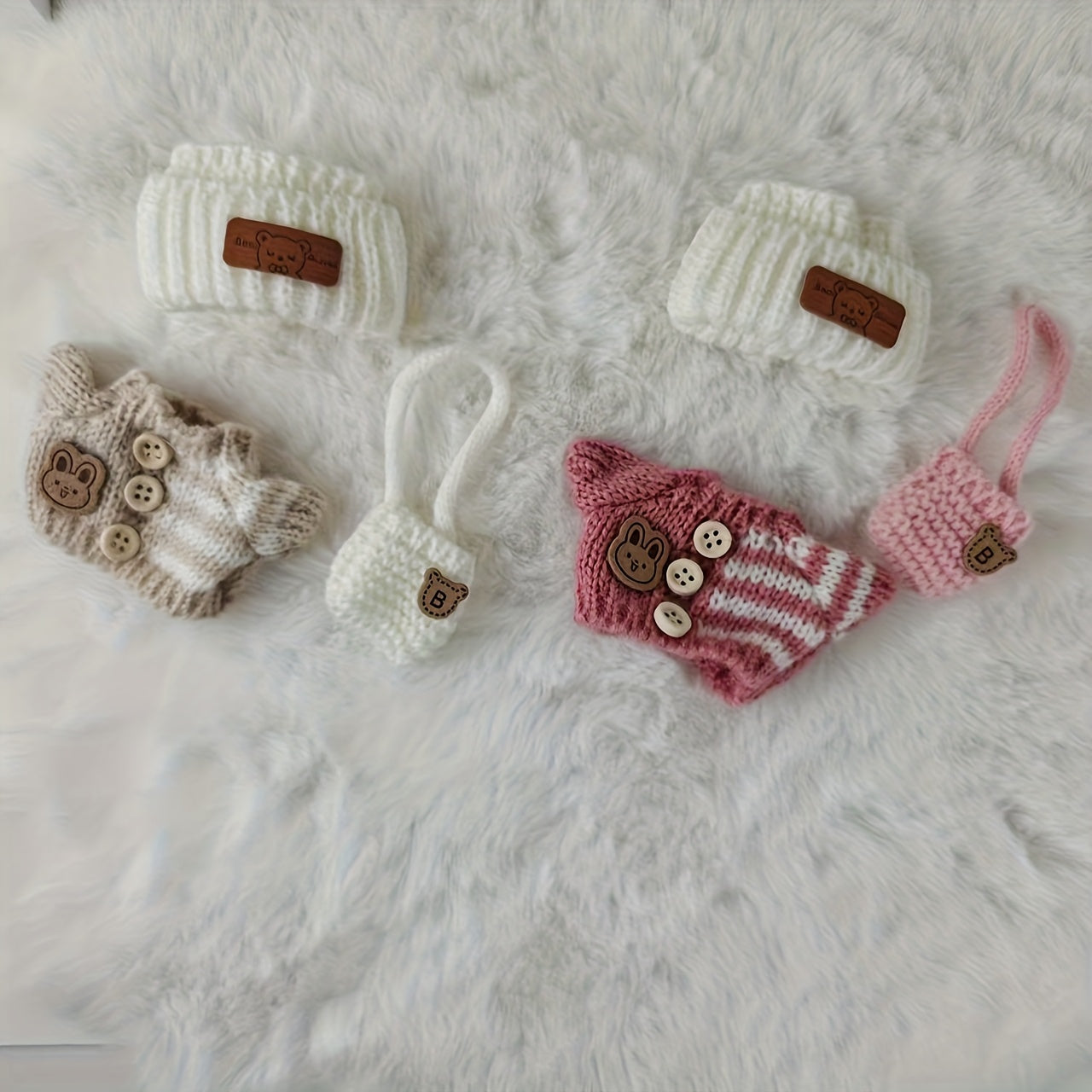 Labubu Doll Clothes Set with Shoulder Bag for 15 6 3tich Dolls