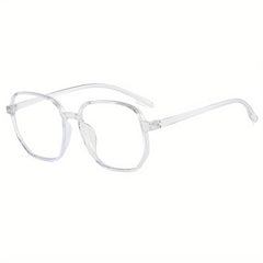 Square Clear Lens Glasses For Women Men Casual Jelly Frame Anti Light Glasses