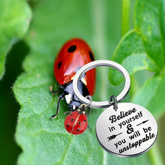 Ladybug Stainless Steel Key Chain Inspirational Gift For Men