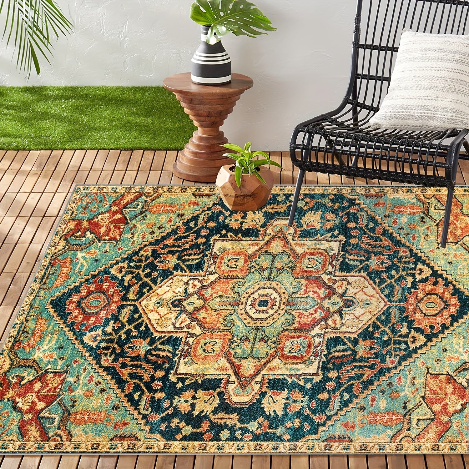 Portable Outdoor Rug for Indoor and Outdoor Use - Durable and Stylish Area Rug