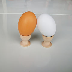 2pcs Mini Wooden Egg Holder Beige Dollhouse Kitchen Decor