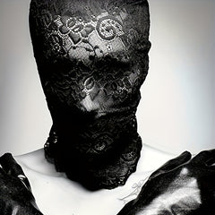 Lace Full Face Mask Second Skin Headpiece Halloween Elastane Head Cover Unisex