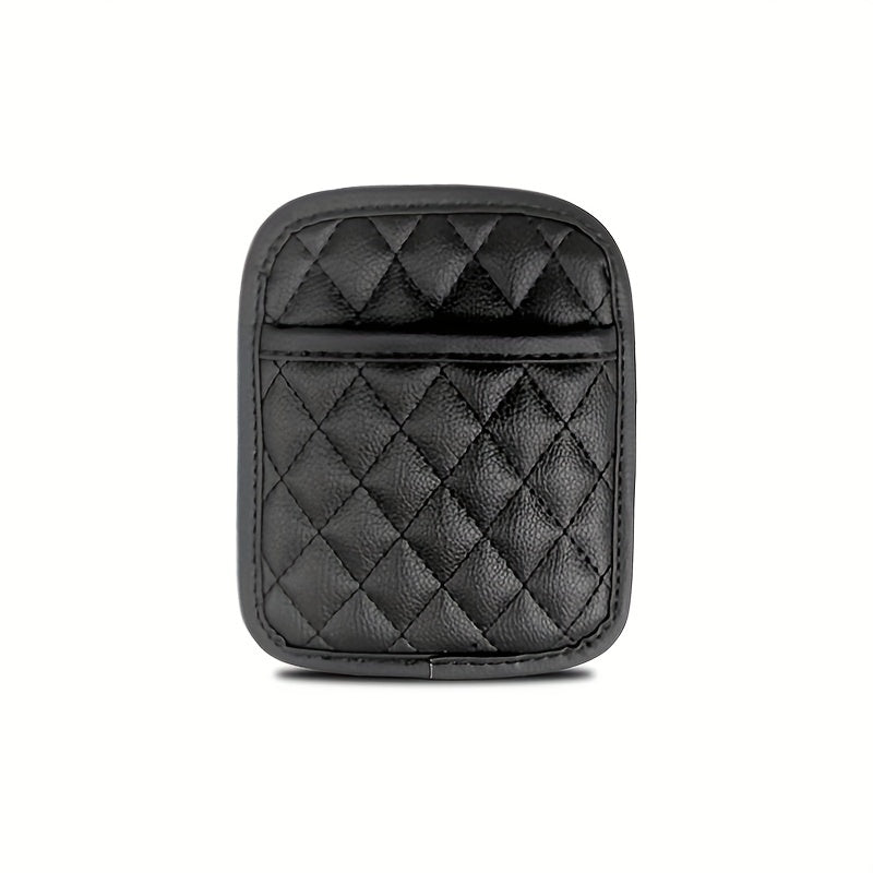 Car Storage Box Sticky Pouch PU Leather Car Storage Bag