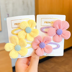 2pcs Flower Snap Clips for Baby Girls Toddler Hair Barrette Kids
