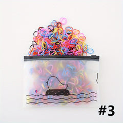 1500pcs Colorful Elastic Hair Tie for Girls