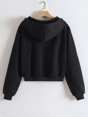 Casual Kangaroo Pocket Hoodie Long Sleeve Zip Up Sweatshirt