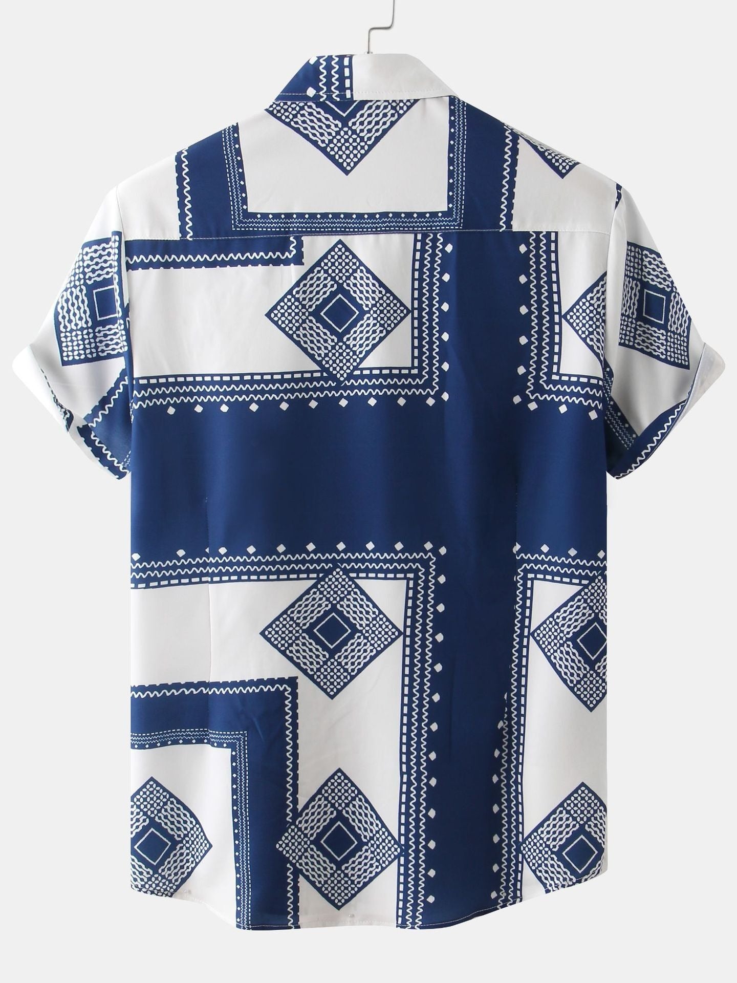 Men's Floral Shirt Casual Slim Short Sleeve Shirt