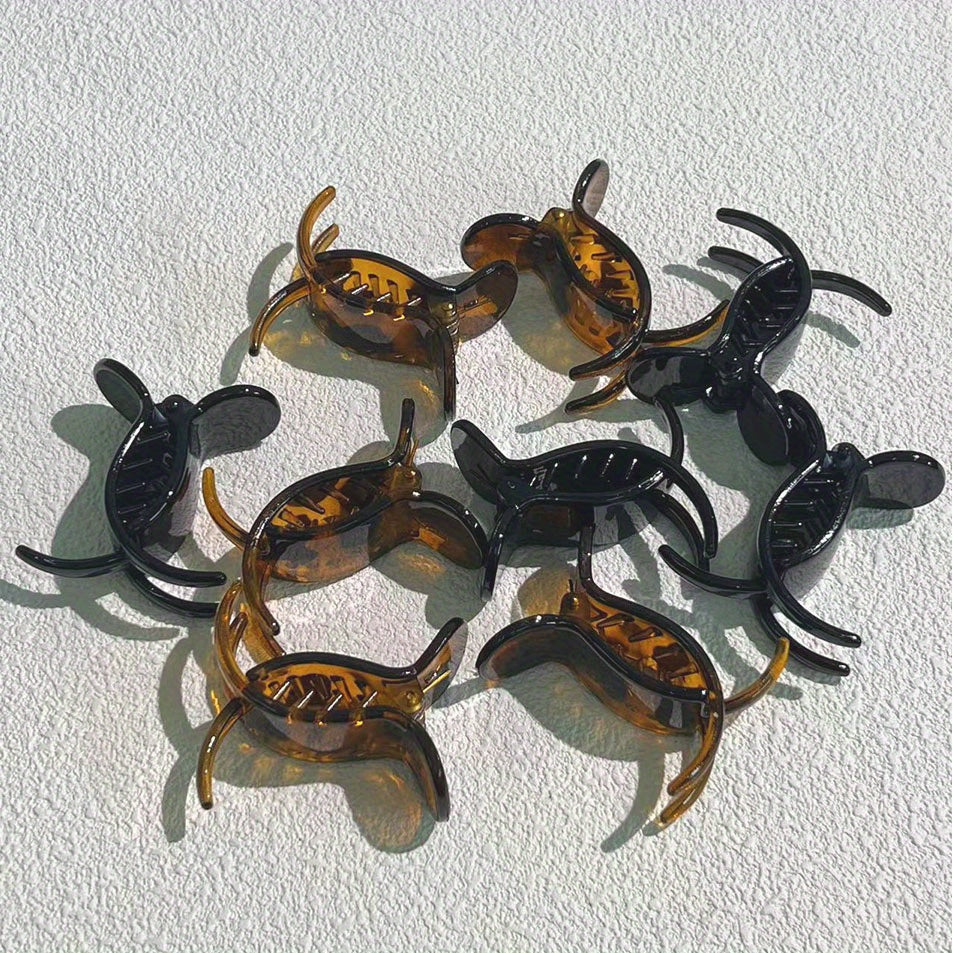 Leopard Pattern Hair Claw Clip Medium Size Nonslip Ponytail Holder