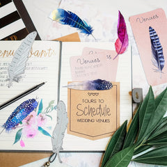 Feather Metal Cutting Dies 9pcs Set for Card Making Wedding Birthday