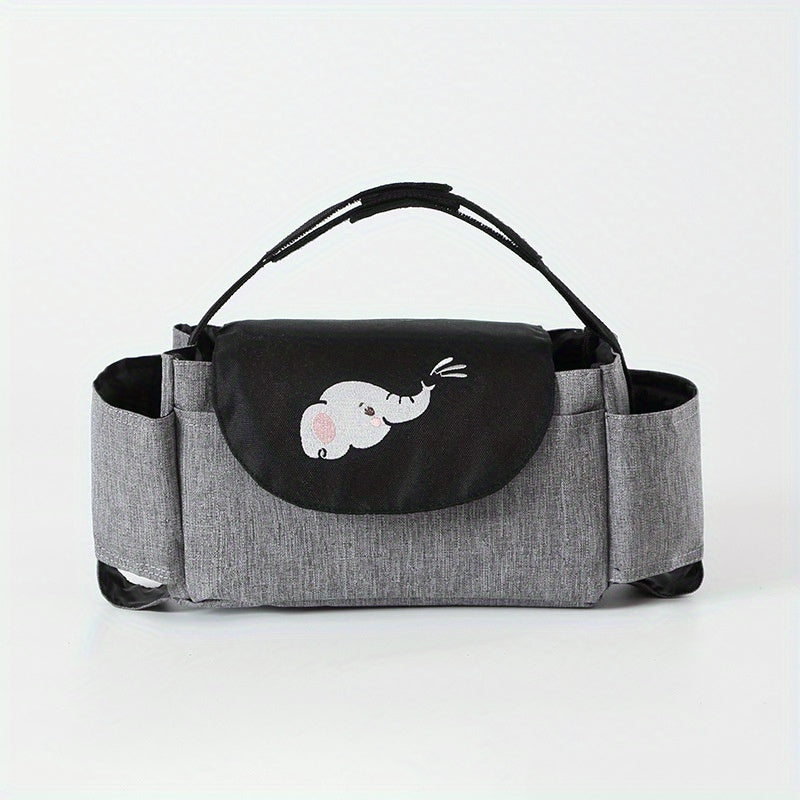Stroller Organizer Bag with 2 Cup Holders for Diaper Phone Toys Baby Items