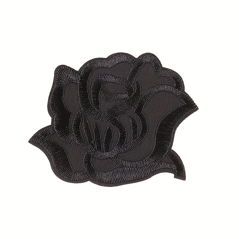 8pcs Rose Embroidered Patches Iron On Stickers DIY Accessories