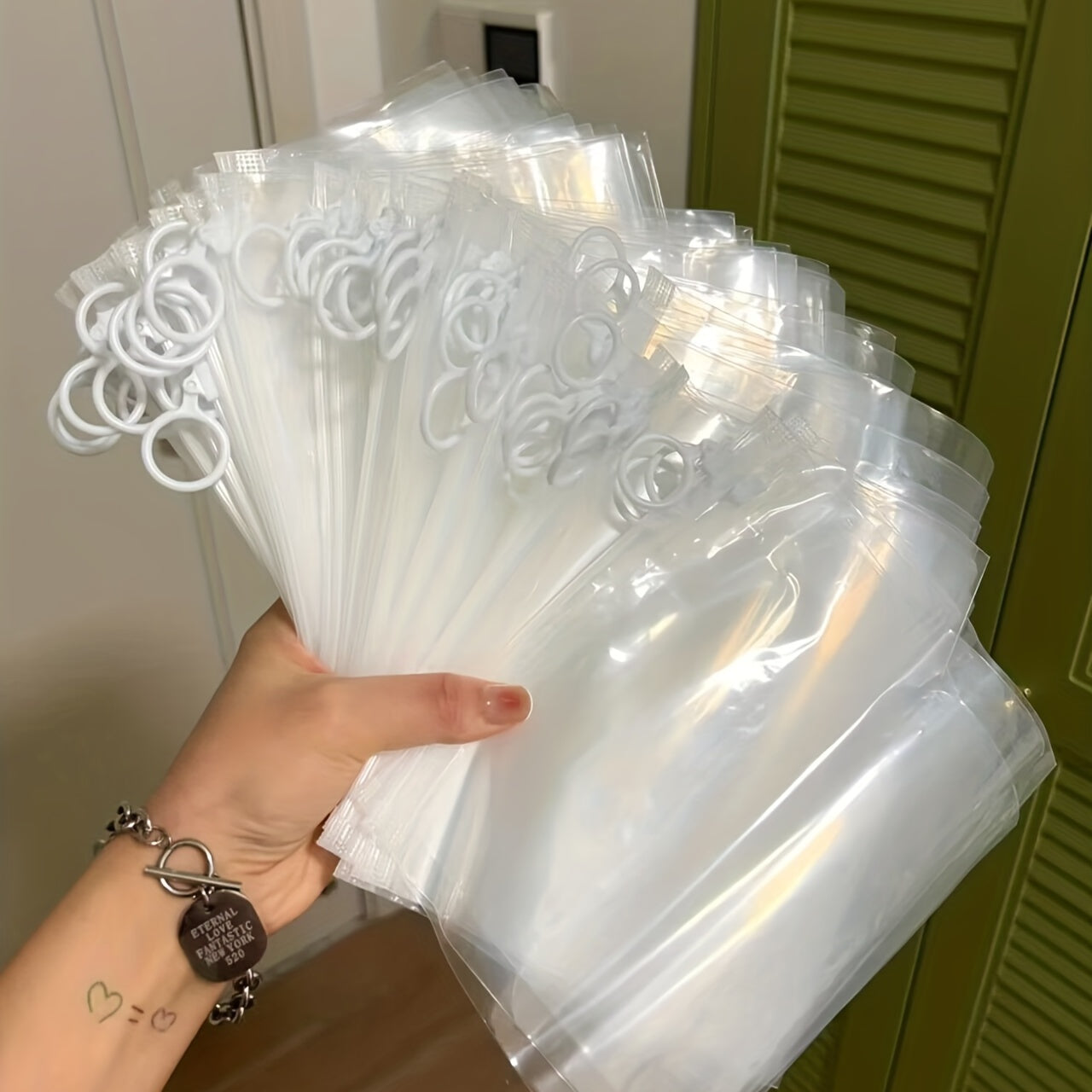 10pcs Extra Thick Zipper Bag Storage Travel Cosmetic Sorting Bag