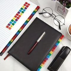 10 Sheets 260pcs Waterproof Alphabetical Transparent Page Labels