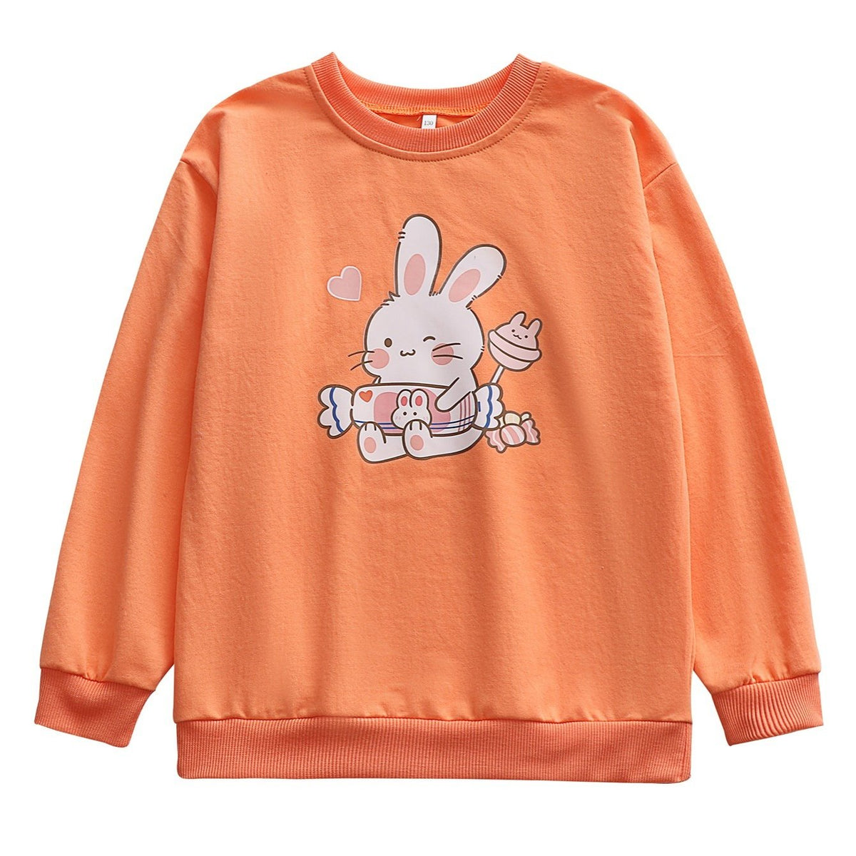 Toddler Girls Easter Rabbit Print Pullover Sweatshirt Kids Spring Clothes