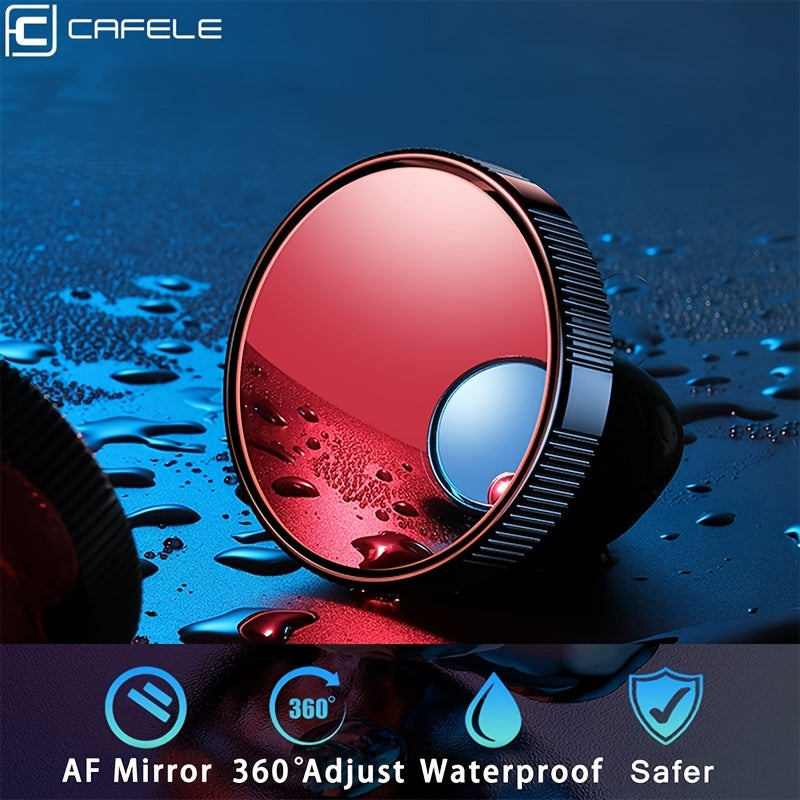 2Pcs Blind Spot Car Mirrors 2 Inch HD Glass Convex 360 Wide Angle Mirror