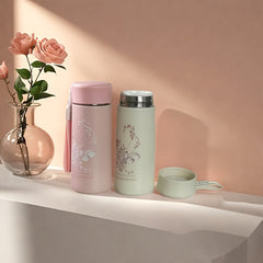 Floral Stainless Steel Insulated Tumbler 350ml Pink