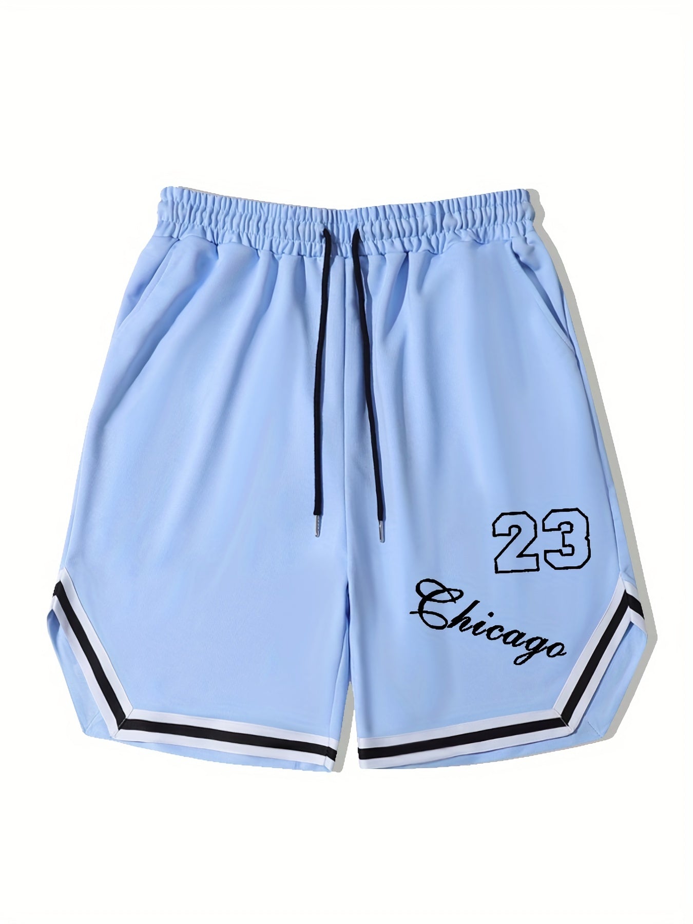 Men's Chicago Graphic Drawstring Stretchy Short Pants