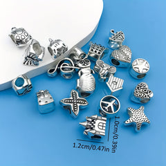 20pcs Mixed Metal Connectors Spacer Beads Tube Charms DIY Jewelry Making