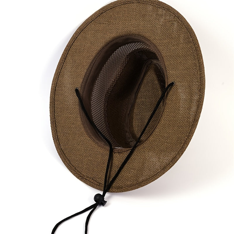 Men's Wide Brim Fedora Hat for Vacation
