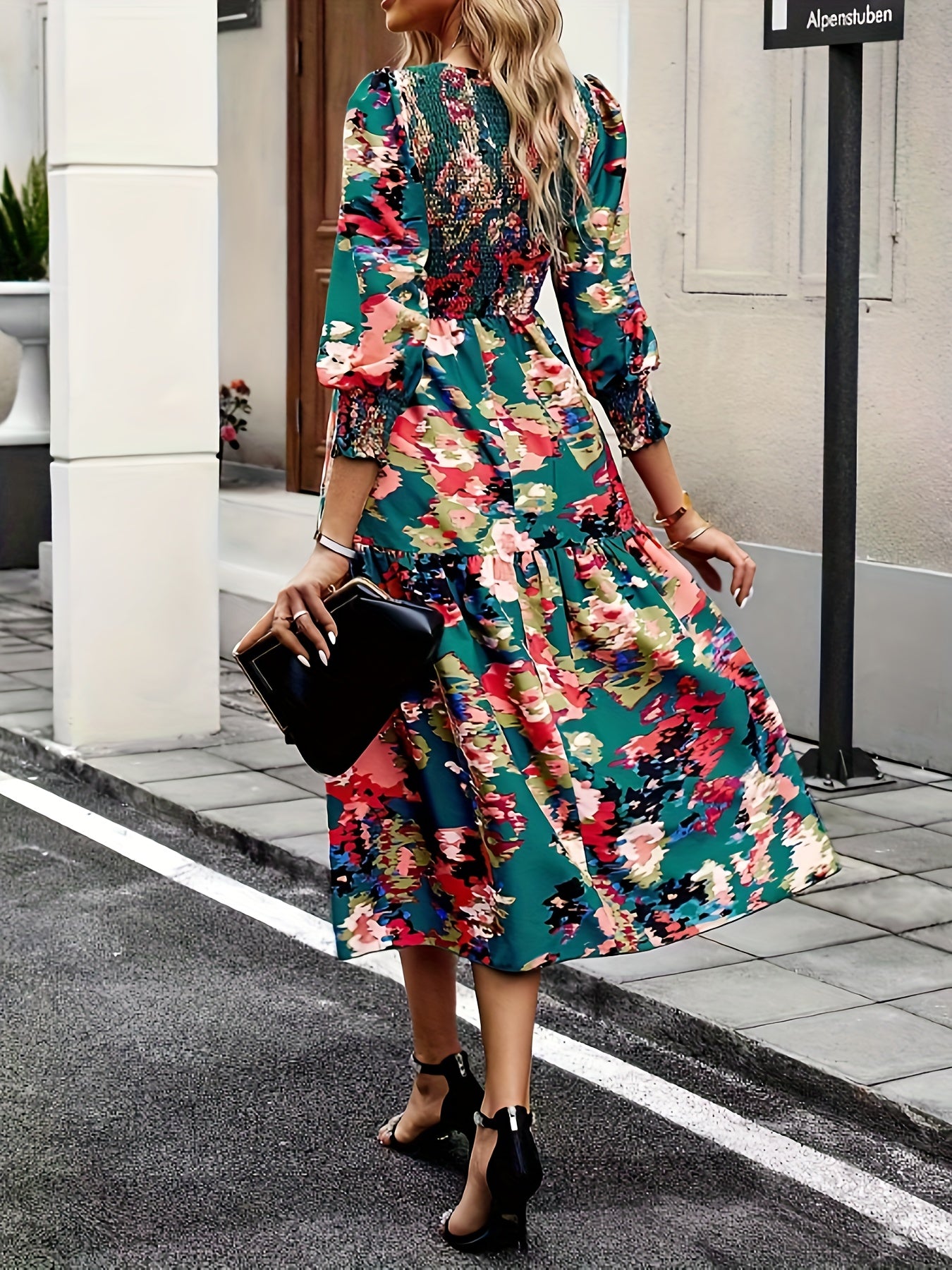  Tie Dye Smock Maxi Dress