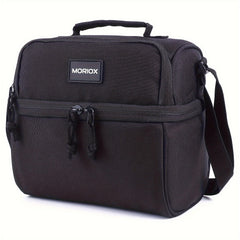2 Compartment Lunch Bag Insulated Leakproof Shoulder Strap Work School Picnic