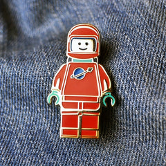Red Enamel Metal Brooch Pin for Men
