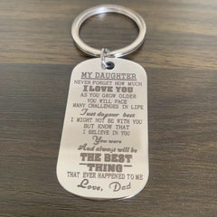 Metal Keychain For Daughter Son Birthday Gift For Teens Boys Girls
