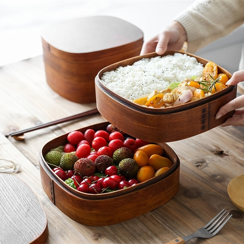 Wooden Sushi Lunch Box Bento Box Food Container