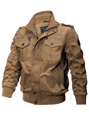 Men's Casual Winter Cotton Military Jackets Outdoor Coat Windproof