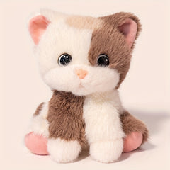 Fluffy Calico Cat Plush Stuffed Animal Toy