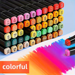 Artist Marker Set Dual Tip Angle and Fine Line Sketching Art Markers