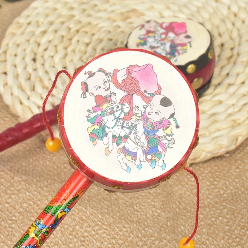 Baby Hand Rattle Drum Safe And Auspicious
