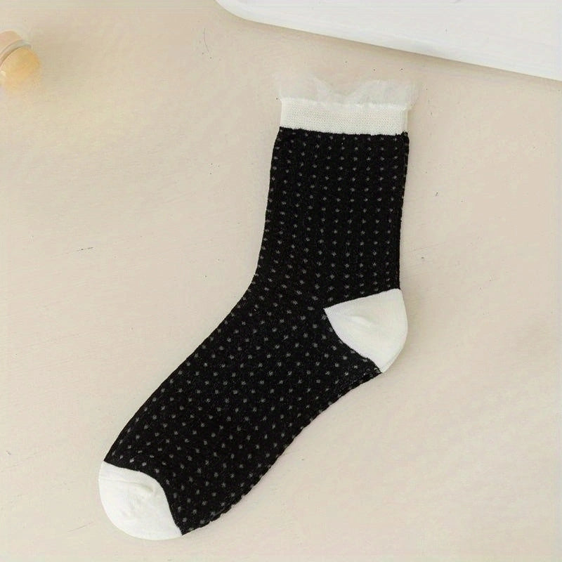 Colorblock Mid Tube Socks Women's Stockings