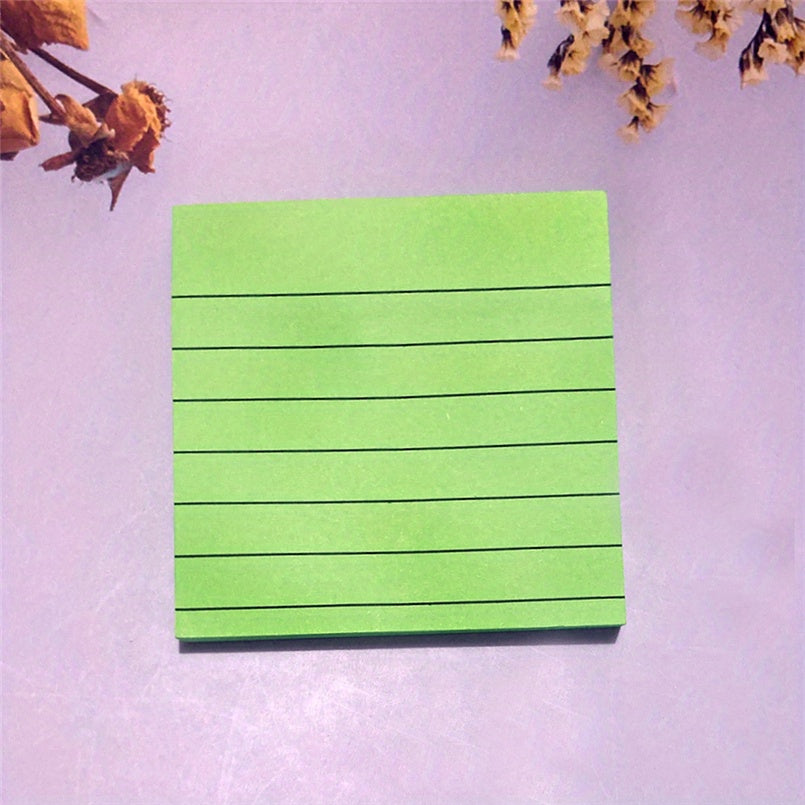 1pc Pastel Sticky Notes Lined Sticky Pads Adhesive Memo Stickers