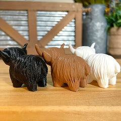 Highland Cattle Statue Decoration for Desktop, Room, Bedroom, Office