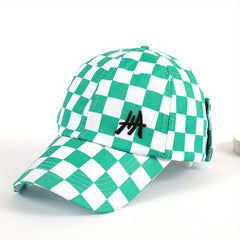 Plaid Baseball Cap Lightweight Adjustable Sun Hats Unisex Casual Dad Hats