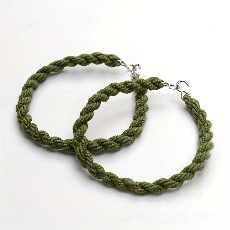 Military Boot Straps Elastic Bands with Metal Hook for Hiking & Camping