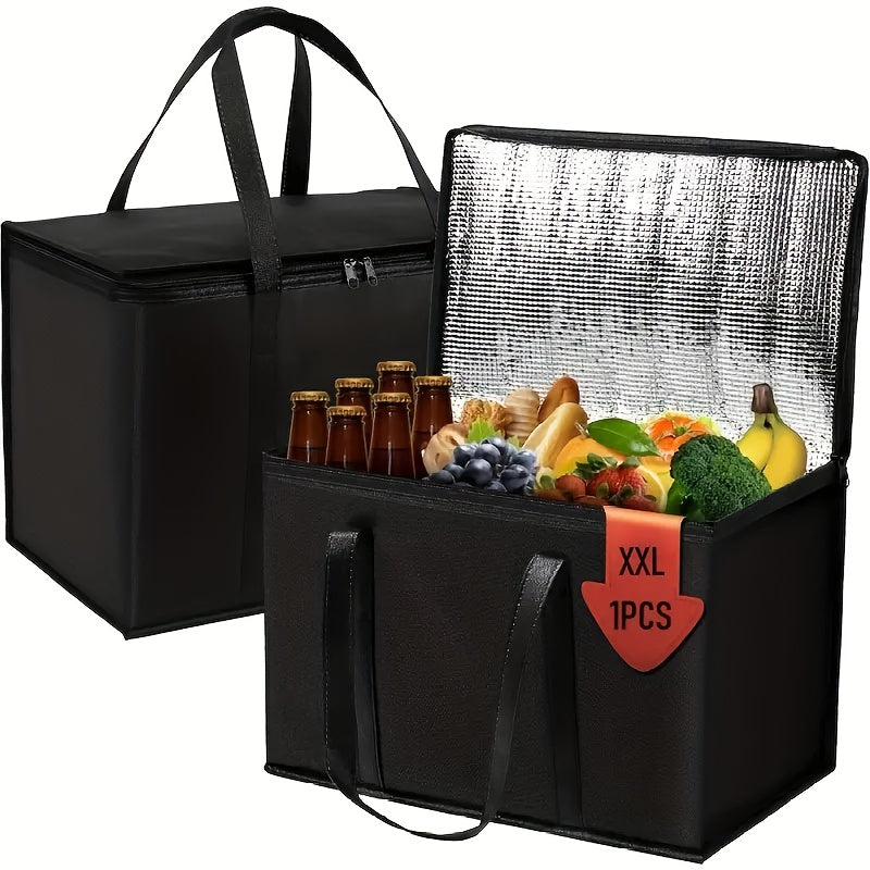 1pc Portable Insulated Grocery Bag Large Capacity Insulation Bag