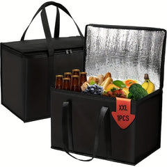 1pc Portable Insulated Grocery Bag Large Capacity Insulation Bag