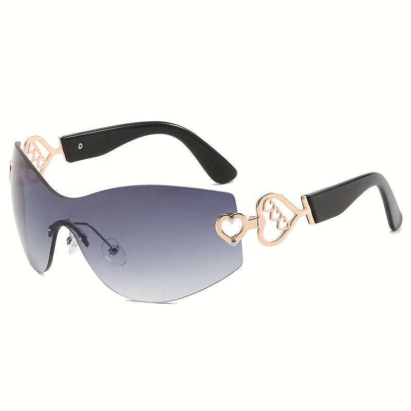 Y2K Heart Hinge Sunglasses Gradient Lens UV400