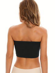  Seamless Non Padded Sporty Bandeau Bra