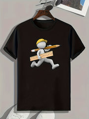 Creative Pattern Men's Graphic Tee for Summer