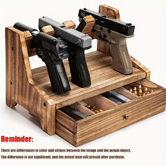 Wood Rack with Drawer for Storing Accessories