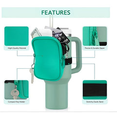 Portable Bottle Body Storage Bag For 40OZ Ice Cup Diving Fabric Cup Pouch