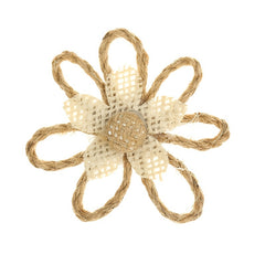 10pcs Jute Cloth Flowers Wedding Party Decor DIY Crafts