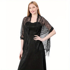 Lace Hollow Out Tassel Scarf Dress Shawl Party Evening Fashionable Scarf