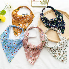 Floral Elastic Hair Scarf Headband Chiffon Print Hair Scarves Kerchief